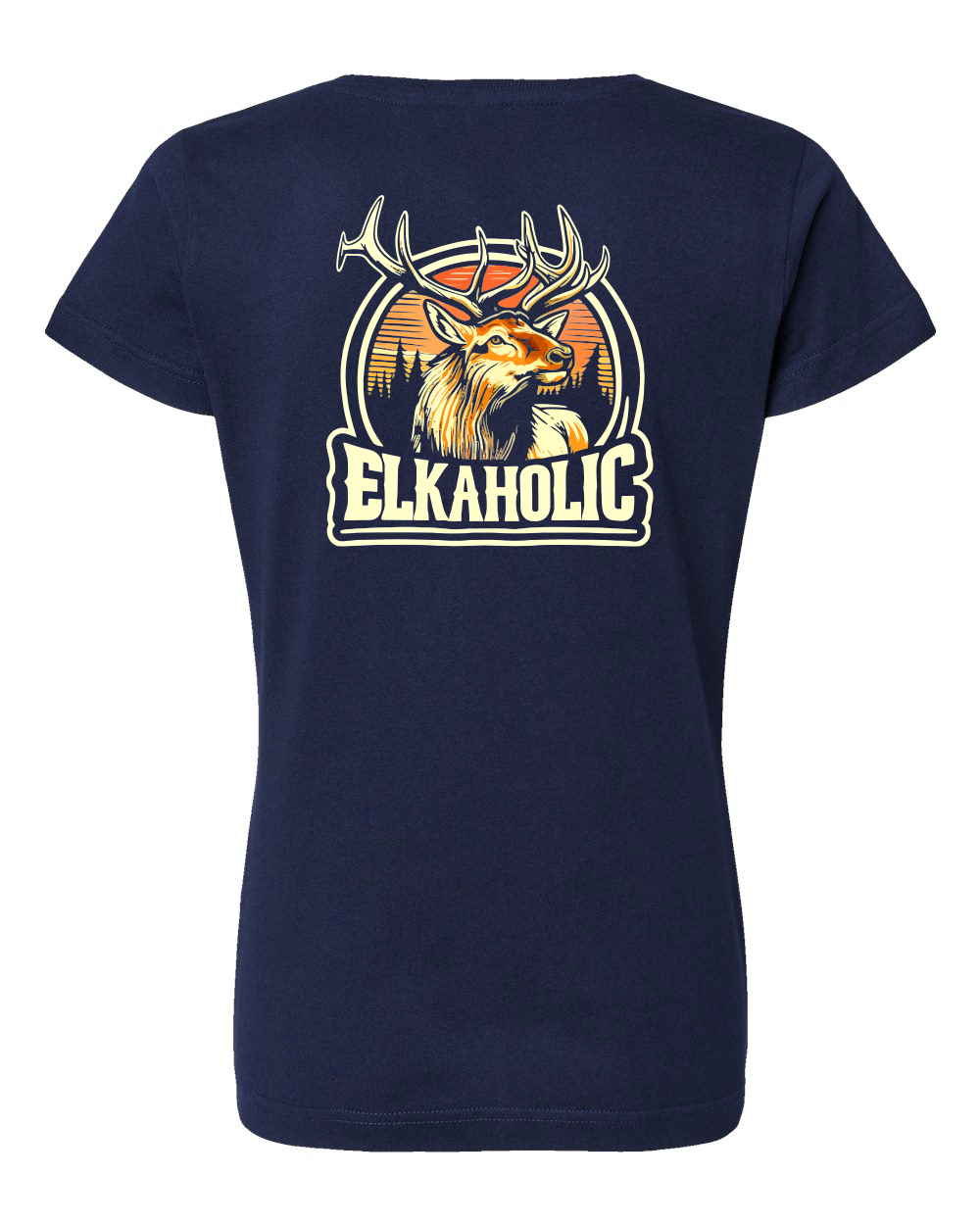 ELKAHOLIC Women's Fine Jersey V-Neck Tee