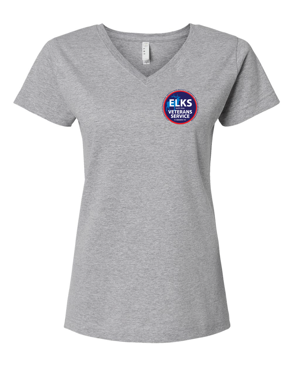 Elks Veterans Women's Fine Jersey V-Neck Tee