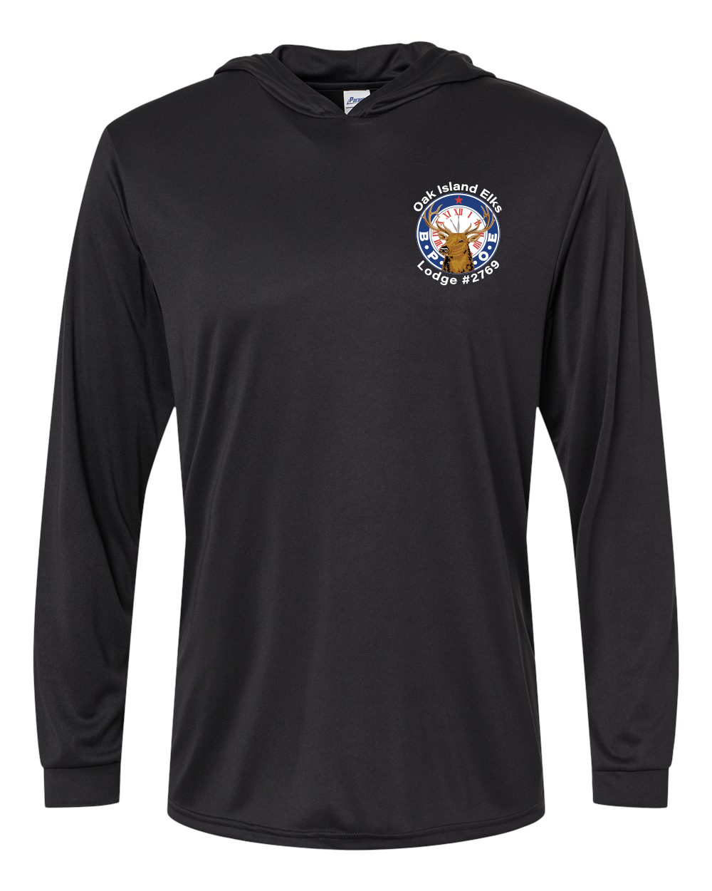 Elks BPOE Unisex Bahama Performance Hooded Long Sleeve T-Shirt