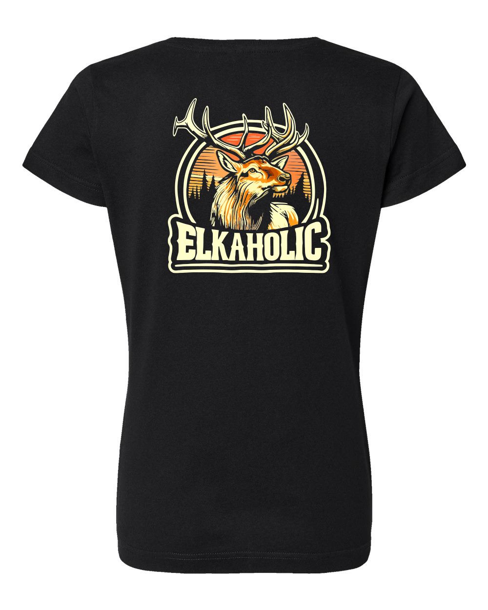 ELKAHOLIC Women's Fine Jersey V-Neck Tee