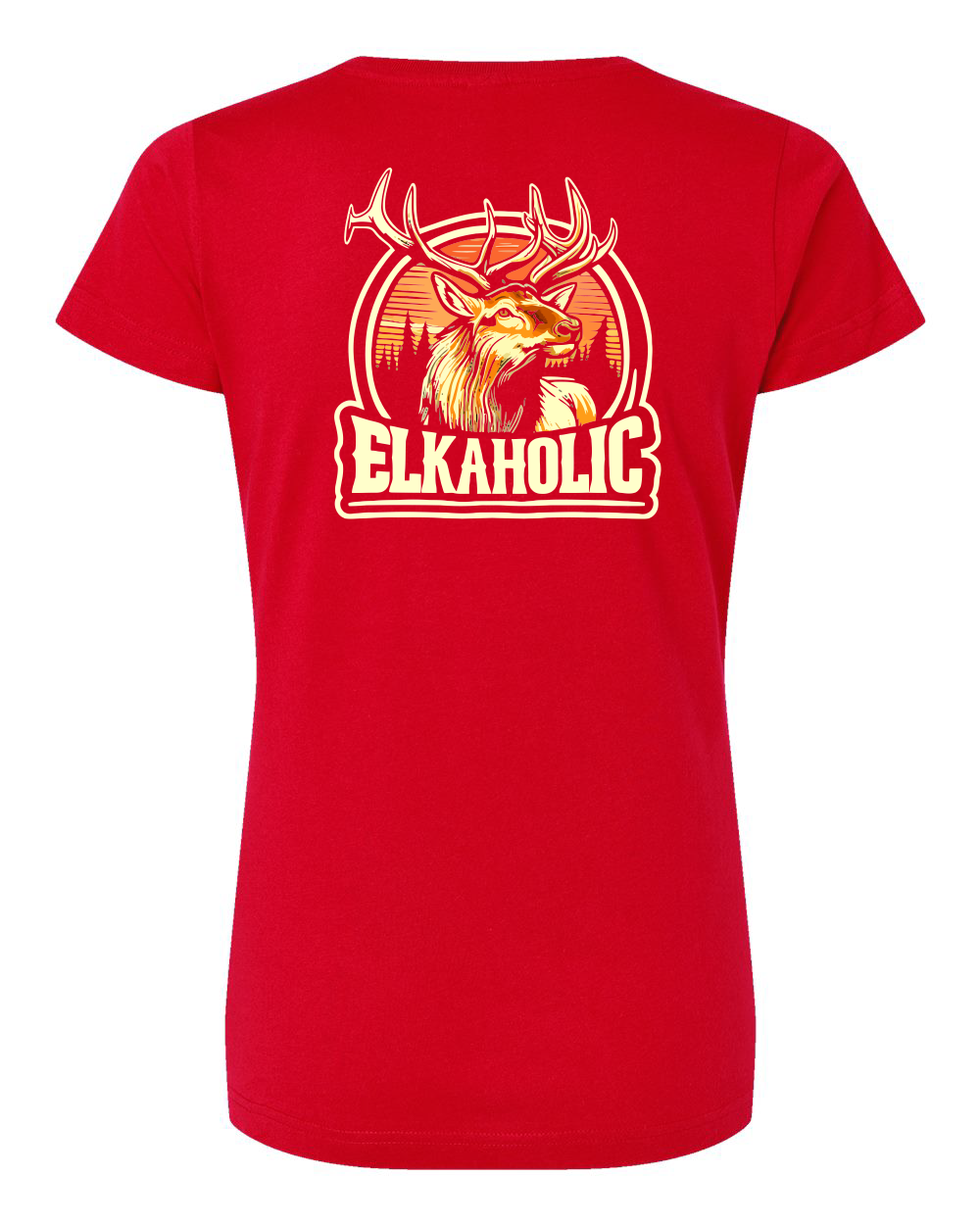 ELKAHOLIC Women's Fine Jersey V-Neck Tee