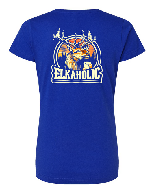 ELKAHOLIC Women's Fine Jersey V-Neck Tee
