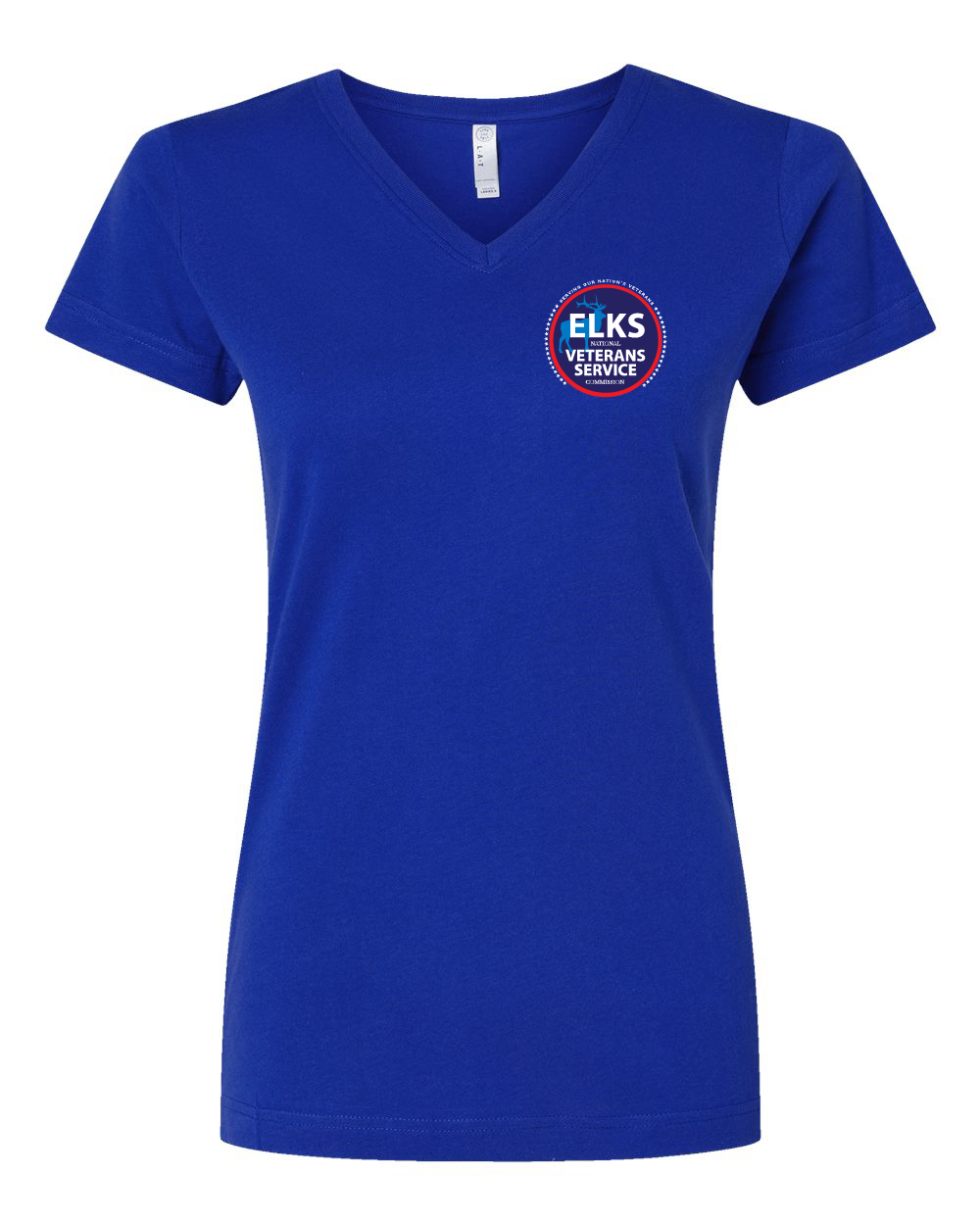 Elks Veterans Women's Fine Jersey V-Neck Tee