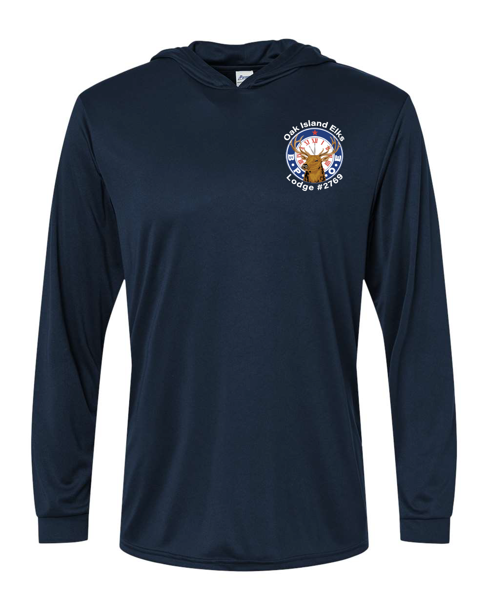 Elks BPOE Unisex Bahama Performance Hooded Long Sleeve T-Shirt