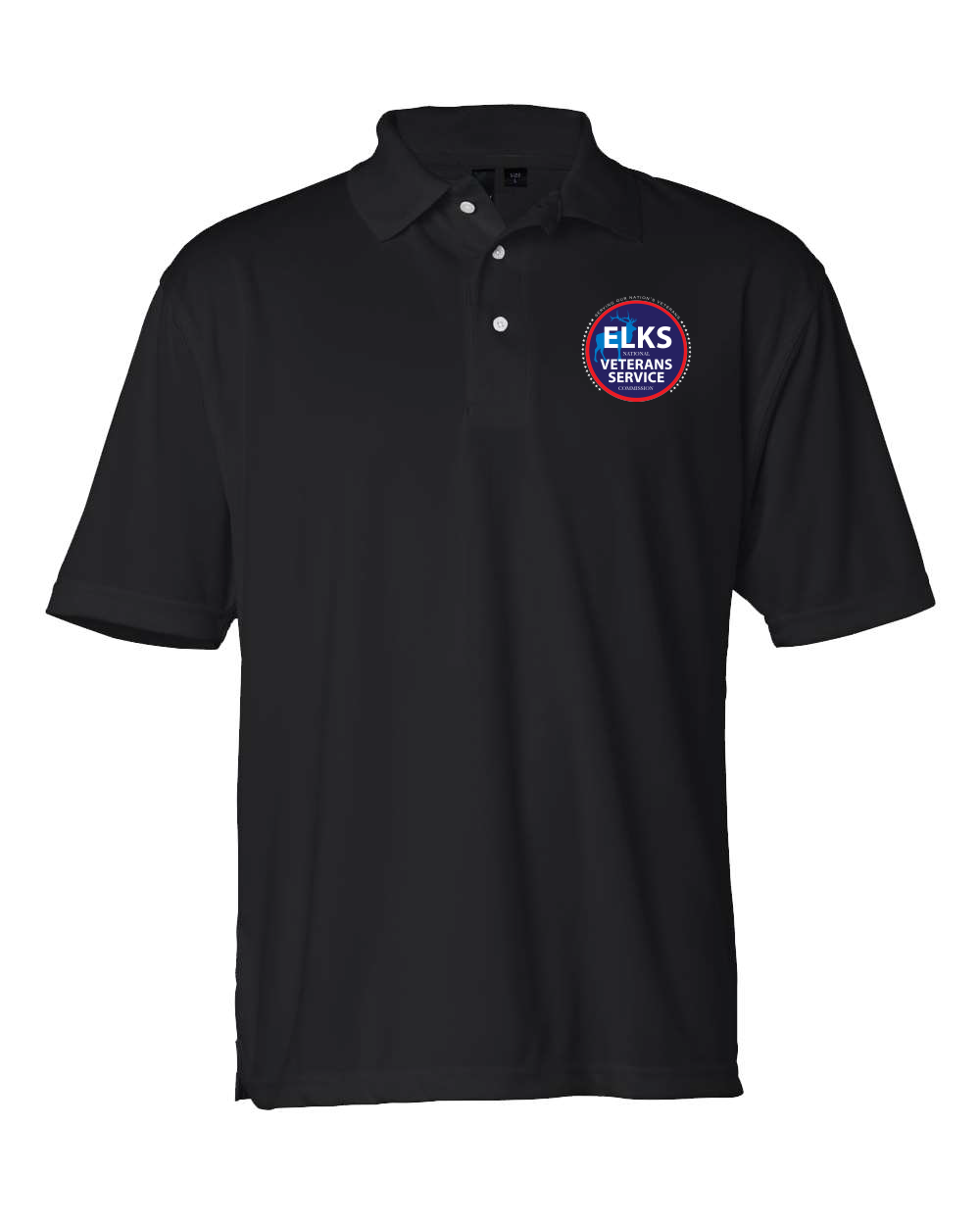 Elks Veteran's Service Men's Moisture Free Mesh Polo