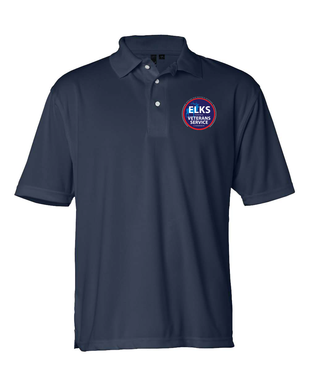 Elks Veteran's Service Men's Moisture Free Mesh Polo