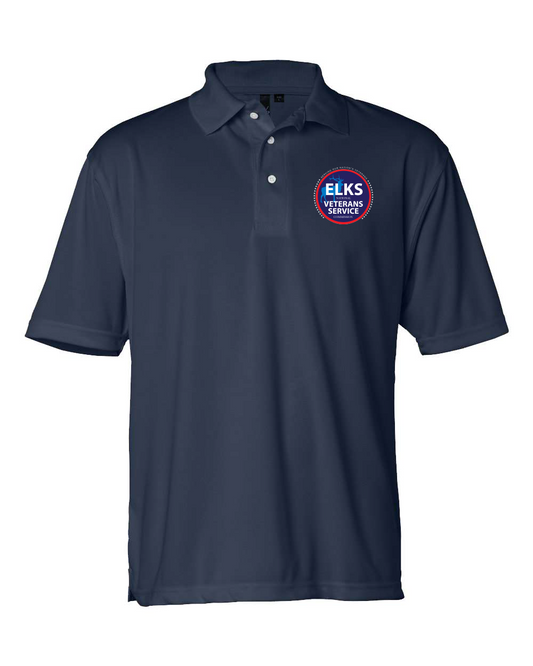 Elks Veteran's Service Men's Moisture Free Mesh Polo