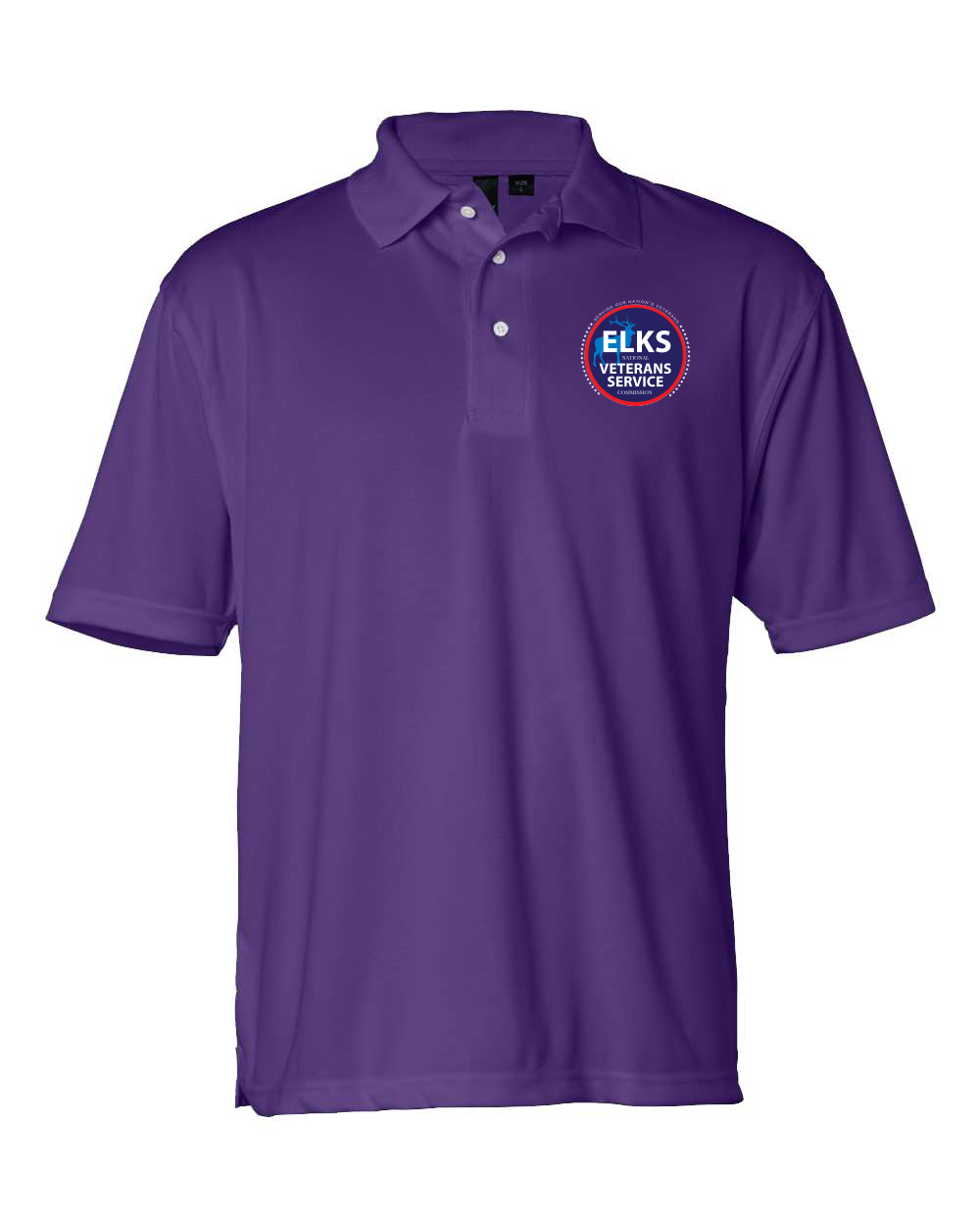 Elks Veteran's Service Men's Moisture Free Mesh Polo