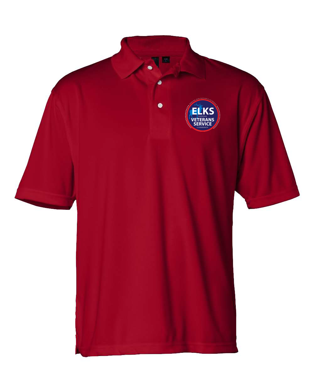 Elks Veteran's Service Men's Moisture Free Mesh Polo