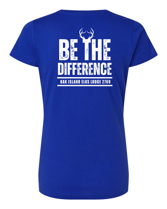 Elks Be The Difference Women's Fine Jersey V-Neck Tee