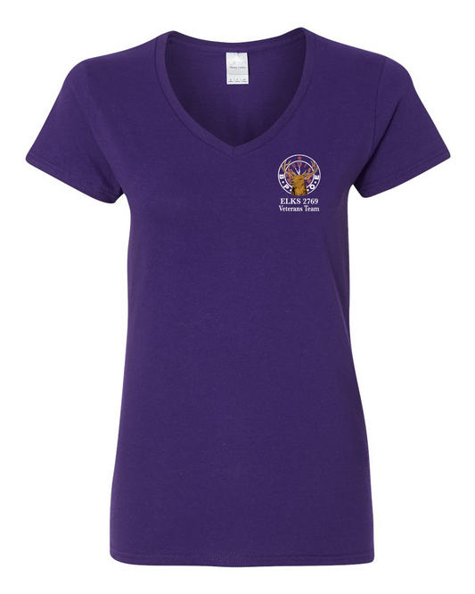 Elks Veterans Team Women’s Relaxed Jersey V-Neck Tee - 6405