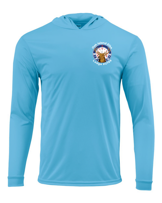 Elks BPOE Unisex Bahama Performance Hooded Long Sleeve T-Shirt