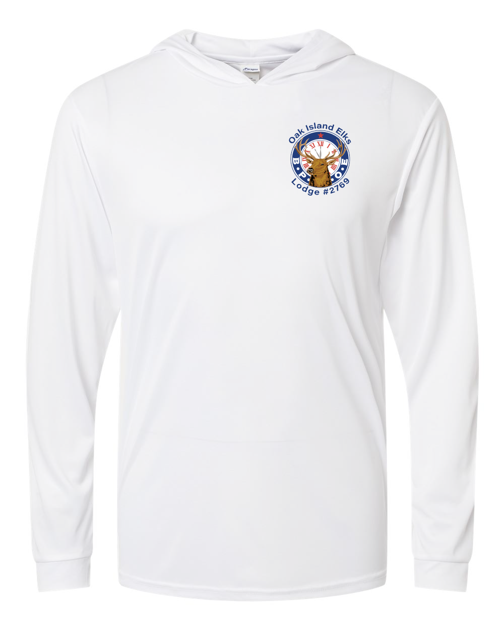Elks BPOE Unisex Bahama Performance Hooded Long Sleeve T-Shirt