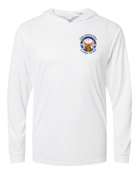 Elks BPOE Unisex Bahama Performance Hooded Long Sleeve T-Shirt